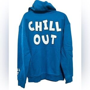 🔥 Chemistry "Chill Out" Blue Ice Cube Graphic Hoodie Unisex Adult Size XL🔥